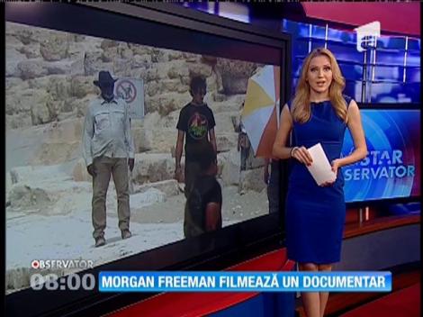 Actorul Morgan Freeman filmează un documentar