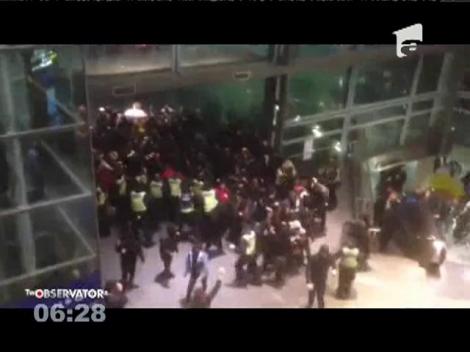 Protest violent într-o gară din Londra