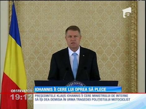Preşedintele Klaus Iohannis îi cere demisia lui Gabriel Oprea