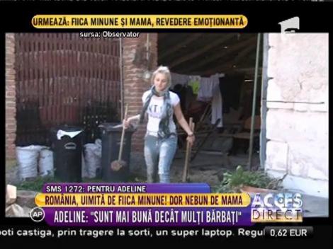 Adeline a tăia o remorcă plină cu lemne în semn de iubire