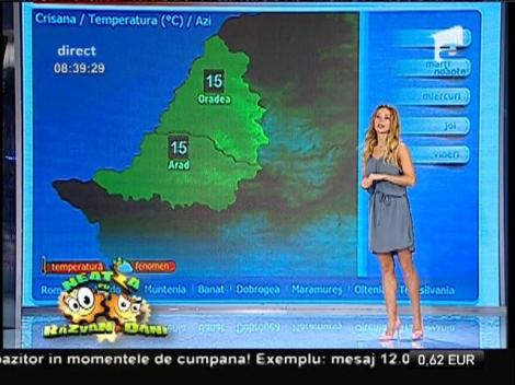 Vremea cu Flavia Mihăşan! Se anunță o nouă zi blândă