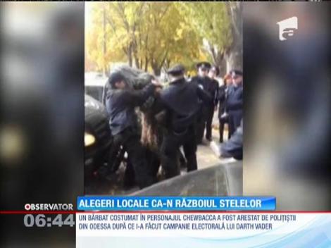 Chewbacca, celebrul personaj din Războiul Stelelor, arestat după ce a făcut campanie electorală în ziua alegerilor