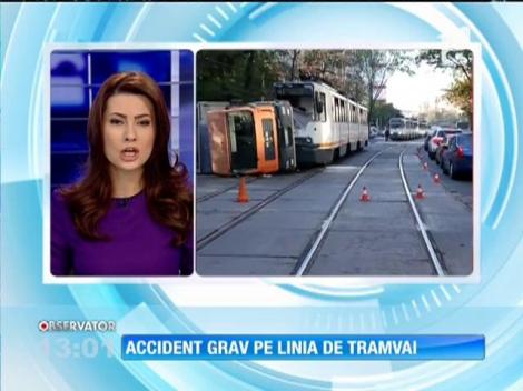 Accident grav pe linia tramvaiului 41 din Bucureşti