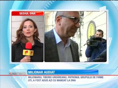 Afaceristul milionar Tiberiu Urdăreanu, patronul UTI, a fost adus cu mandat la DNA
