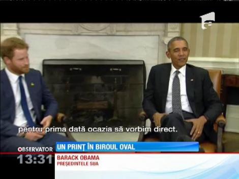 Preşedintele american l-a primit pe prinţul Harry în Biroul Oval al Casei Albe