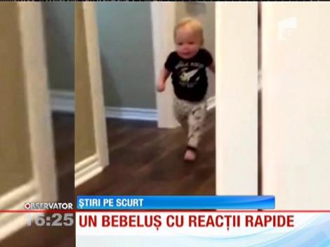 La nici doi ani, un bebeluş a dovedit că are reacţii rapide
