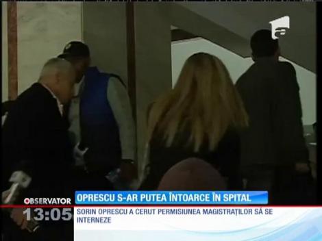 Sorin Oprescu s-ar putea întoarce în spital
