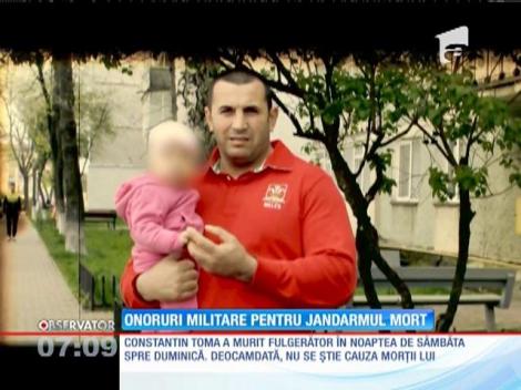 Jandarmul răpus de o boală misterioasă a fost înmormântat cu onoruri militare