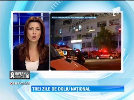 Trei zile de DOLIU NAŢIONAL după tragedia din Club Colectiv