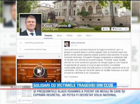 Incendiu în clubul Colectiv. Mesajul președintelui Klaus Iohannis despre tragedie