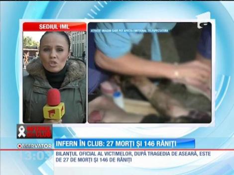 Incendiu în clubul Colectiv. Strigăte de disperare la porțile IML