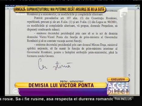 Iată demisia lui Victor Ponta!