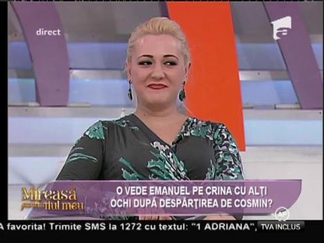 A fost părăsită de iubit, dar a primit consolări! Crina, susţină de Emanuel