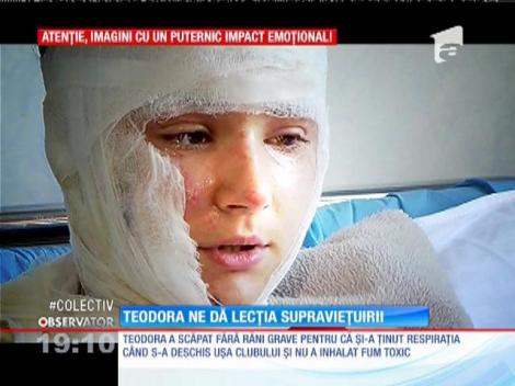 Andreea Berecleanu, de vorbă cu una dintre victimele infernului din Colectiv. Teodora ne dă lecţia supravieţuirii