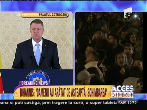 Prima reacţie a preşedintelui Klaus Iohannis după demisia premierului Ponta: "Indignarea românilor s-a transformat într-o revoltă"