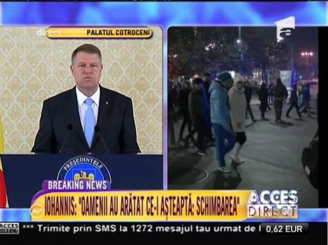 Klaus Iohannis: ”Vom avea un guvern interimar”