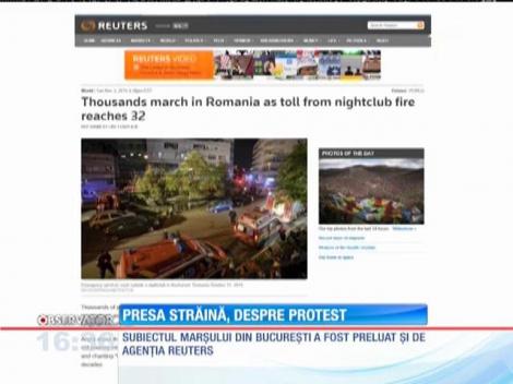 Protestul de la București la care au participat zeci de mii de oameni, în presa străină