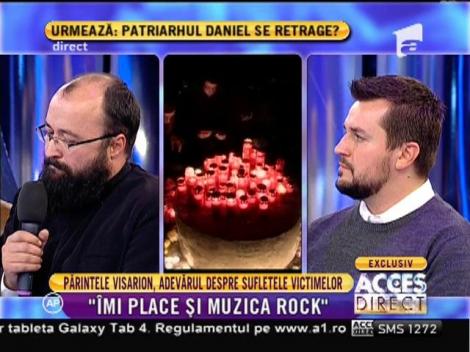 Visarion Alexa, preotul care a oficiat slujba de pomenire din fața clubului Colectiv: ”Îmi place muzica rock”