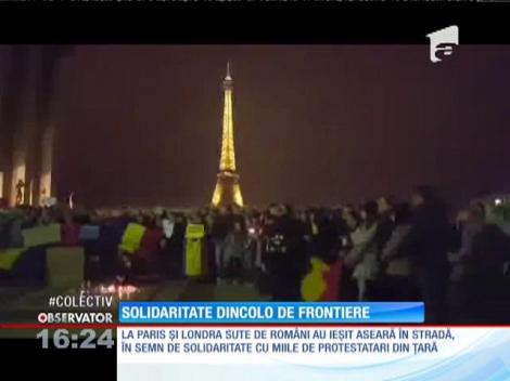 Românii au protestat şi în Franţa, Marea Britanie şi Statele Unite