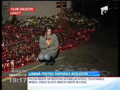 Pelerinaj la altarul din fața clubului Colectiv