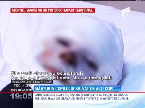Mărturia tulburătoare a copilului salvat din Colectiv de alți copii
