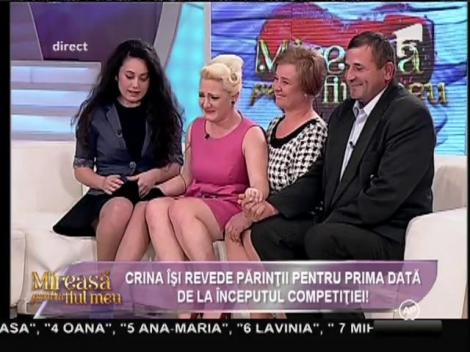 Crina a izbucnit în lacrimi la revederea familiei!