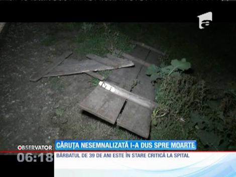 O căruţă nesemnalizată, spulberată pe o şosea din Buzău. Un om a murit