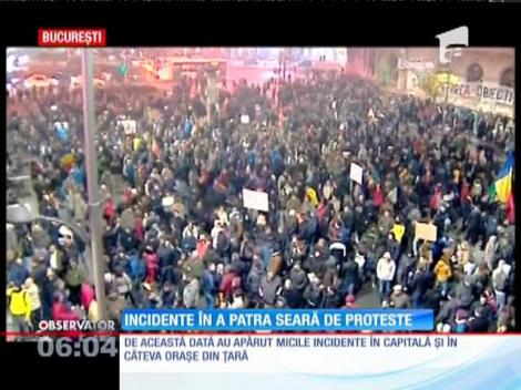 Incidente în a patra seară de proteste