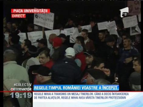 "Timpul României voastre a început", mesajul Regelui Mihai pentru tinerii din stradă