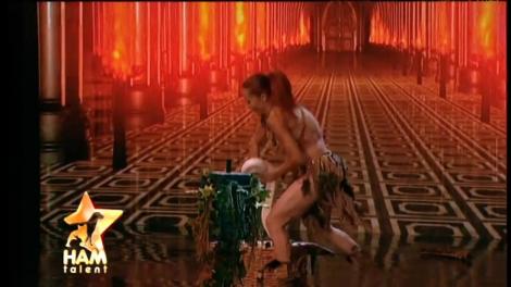 Show incendiar cu Tekila şi Igor! O iguană şi un şarpe boa au reuşit să sperie juraţii "Ham Talent"