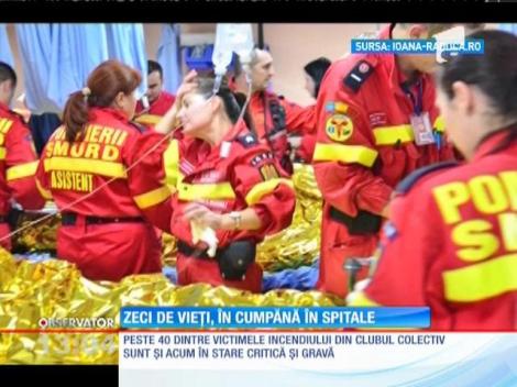 Peste 40 dintre victimele incendiului din Colectiv, în stare critică