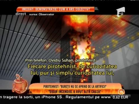 Ovidiu Suhan, pirotehnist: "Bureţii nu se aprind de la artificii"