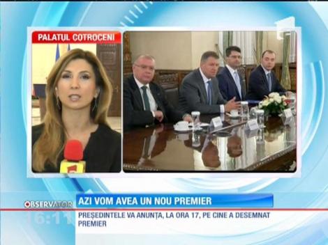 Preşedintele va anunţa pe cine a desemnat premier