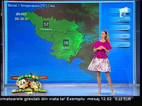 Vremea e caldă, dar se vor înregistra, pe alocuri, precipitaţii! Prognoza meteo, cu Flavia Mihăşan