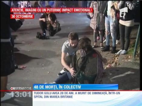 Încă un deces în incendiul de la Colectiv. Tudor Golu a pierdut lupta cu viața