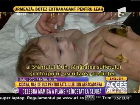 Naşii Daniel Cioabă şi soţia lui, Simeria, au stat cu sufletul la gură la botezul Liei