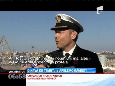 Cel mai puternic distrugător britanic, în apele românești