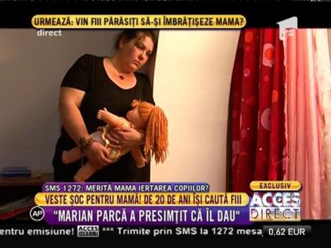 Veste șoc pentru o mamă! Dorina îşi caută copiii de 20 de ani!