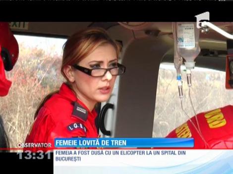 O femeie din Prahova a fost lovită de un tren