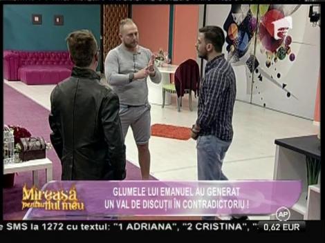O nouă dispută în casă! Emanuel şi Valentin au avut un schimb de replici aprins