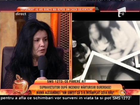 Mama Alexandrei Matache: "Alexandra a avut un moment când s-a trezit"