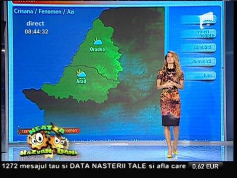 Cer senin în țară și ploi doar la munte! Prognoza meteo, cu Flavia Mihăşan