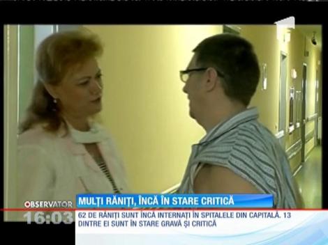 62 dintre răniţii în incendiul de la Colectiv, în continuare internaţi în spitalele din Capitală