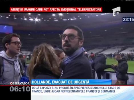 Atac terorist în Franța | Paincă pe Stade de France. Președintele Francois Hollande, evacuat de pe stadion de serviciile de securitate