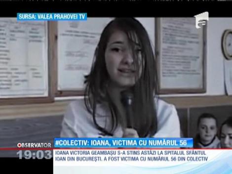 Numărul victimelor de la Colectiv a crescut la 56. Povestea Ioanei Geambaşu