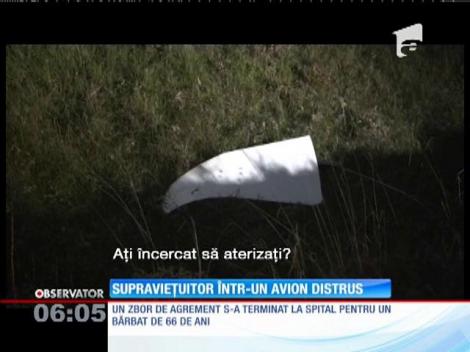 Un pilot de 66 de ani a fost la un pas de moarte după ce s-a prăbușit cu avionul