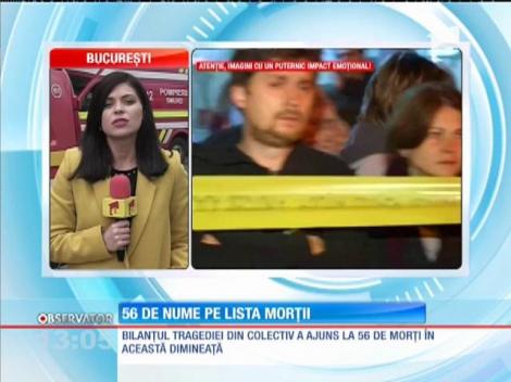 Bilanţul coşmarului de la Colectiv a ajuns la 56 de morţi
