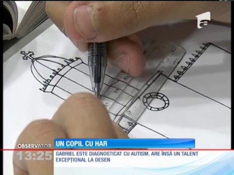 Suferă de autism, dar are un talent ieşit din comun la desen