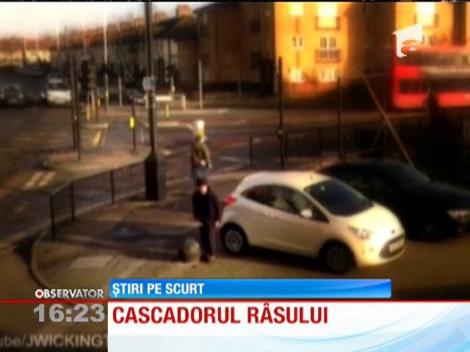 Imagini demne de cascadorii râsului au fost filmate în Marea Britanie