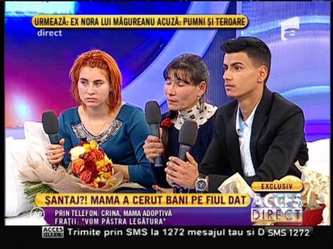 Santaj?! Mama Cruciţa a cerut bani pe fiul dat
